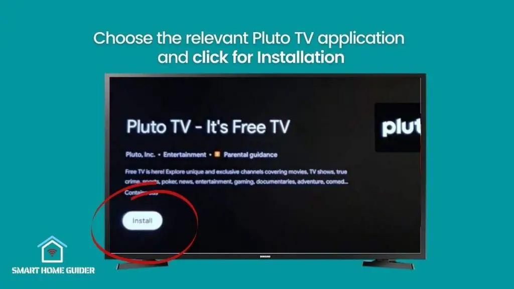 install pluto yv on samsung smart tv