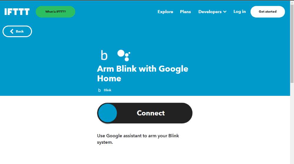 using blink with google home with iftt