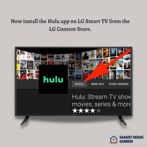 Install Hulu App on LG TV